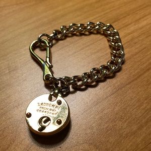 Ralph Lauren Gold Lock Charm Bracelet